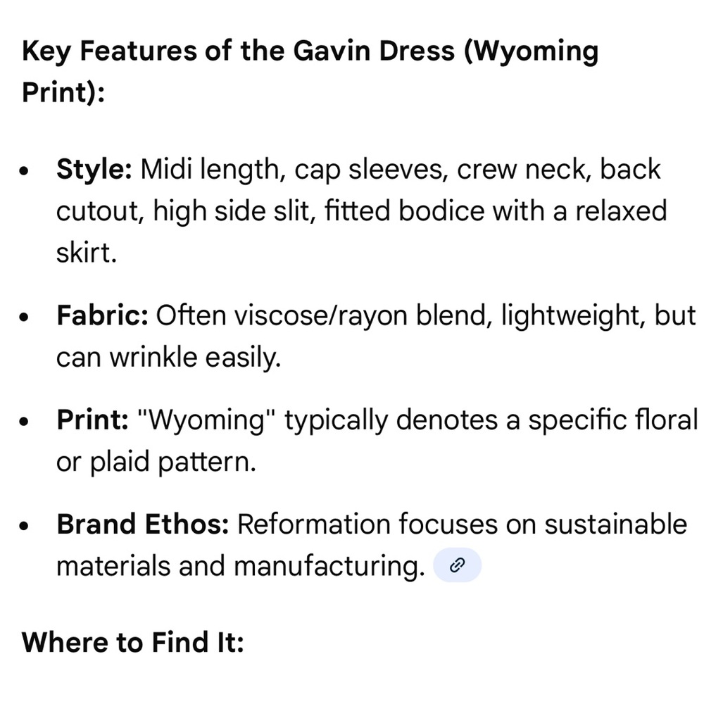 Reformation Gavin Dress - Wyoming size 8 - Picture 9 of 9